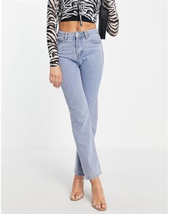Голубые прямые джинсы x Yasmin Chanel In the style