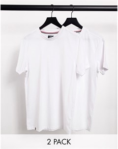 Набор из 2 белых облегающих футболок Le breve