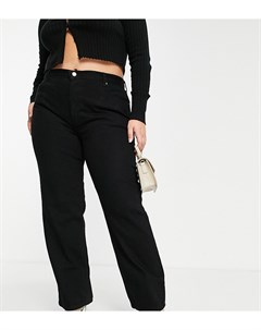 Черные джинсы прямого кроя с классической талией в стиле 90 х ASOS DESIGN Curve Asos curve