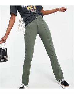 Расклешенные брюки цвета хаки в утилитарном стиле с заниженной талией ASOS DESIGN Tall Asos tall