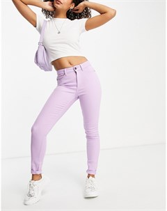 Фиолетовые зауженные джинсы из смесового органического хлопка Noisy may