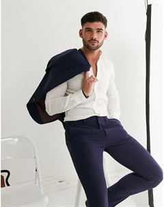Темно синие брюки скинни Asos design