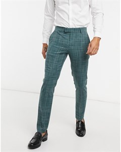Зеленые брюки скинни wedding Asos design