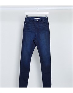 Синие джинсы скинни с завышенной талией ASOS DESIGN Tall Ridley Asos tall