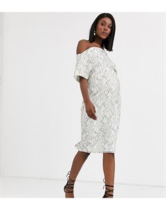 Монохромное кружевное платье миди ASOS DESIGN Maternity Asos maternity