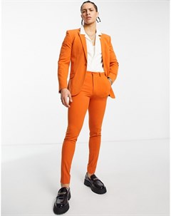 Оранжевые супероблегающие брюки Asos design