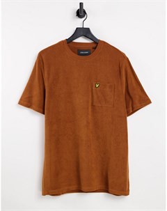 Светло коричневая футболка из букле Lyle & scott
