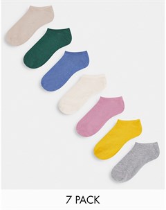Набор из 7 пар спортивных носков в популярных оттенках Asos design