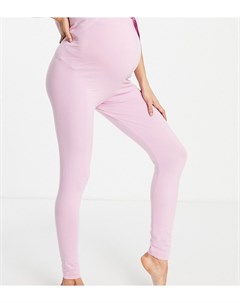 Пижамные леггинсы из органического хлопка розового цвета от комбинируемого комплекта ASOS DESIGN Mat Asos maternity