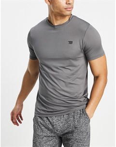 Спортивная футболка темно серого цвета Threadbare Active Threadbare fitness