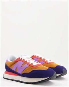 Фиолетовые и оранжевые кроссовки 237 New balance