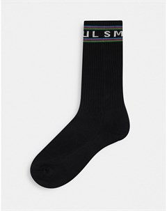 Черные спортивные носки с логотипом на манжетах Ps paul smith