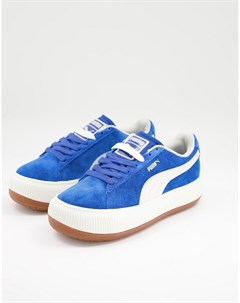 Сине белые кроссовки Suede Mayu Puma