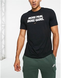 Черная футболка с графическим принтом Nike training
