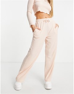 Розовые брюки из вафельной ткани с широкими штанинами от комплекта Miss selfridge
