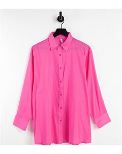 Полупрозрачная oversized рубашка розового цвета Asyou