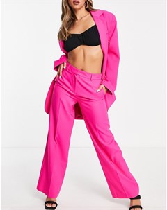 Флуоресцентно розовые костюмные брюки мужского кроя Asos design