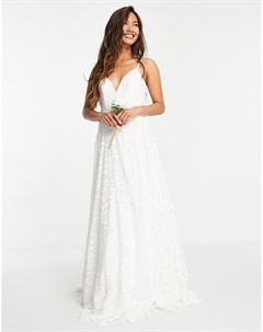 Кружевное свадебное платье на бретельках с пышной юбкой Ariana Asos edition