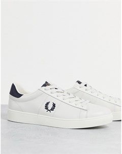 Белые кожаные кроссовки Spencer Fred perry