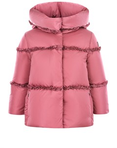 Розовая куртка пуховик с оборками Il gufo