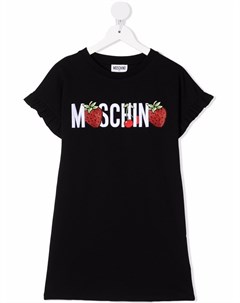 Платье футболка с принтом Moschino kids