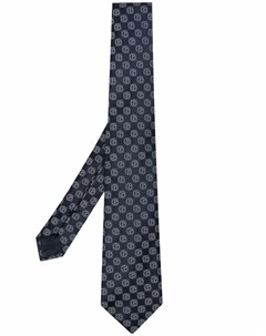 Шелковый галстук с вышитым логотипом Giorgio armani