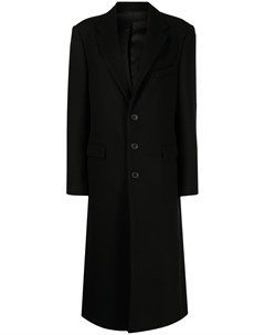 Шерстяное однобортное пальто Wardrobe.nyc