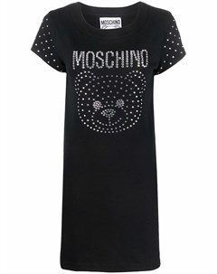 Платье футболка с кристаллами Moschino