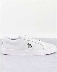 Белые кожаные кроссовки с логотипом зеброй Zach Ps paul smith