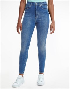 Синие выбеленные супероблегающие джинсы с очень высокой посадкой Melany Tommy jeans