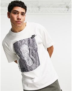 Белая футболка в стиле oversized с фотопринтом Zero Gravity Nike