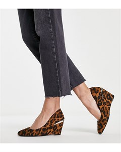 Леопардовые туфли на каблуке Rosie Simply be wide fit