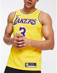 Желтая трикотажная майка NBA LA Lakers Anthony Davis Swingman Nike basketball