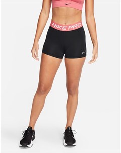 Черные облегающие шорты длиной 3 дюйма с розовым элементом Nike Pro Training 365 Nike training
