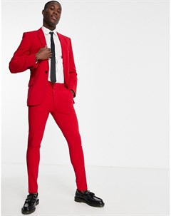 Красные брюки скинни Asos design
