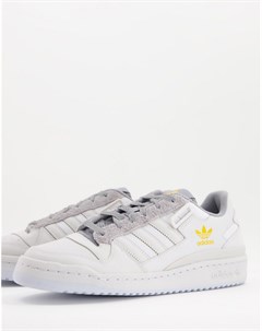 Бежево серые низкие кроссовки Forum Adidas originals