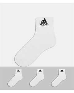 3 пары белых носков до щиколотки adidas Training Adidas performance