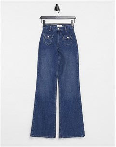 Синие широкие джинсы из органического хлопка Lilas & other stories