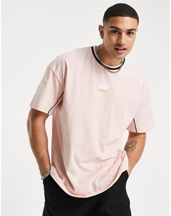 Розовая футболка свободного кроя в стиле 90 х Puma