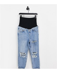 Рваные выбеленные джинсы в винтажном стиле Topshop maternity