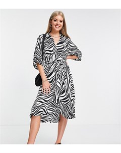 Платье рубашка с принтом зебра Tall Topshop