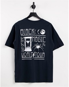 Черная oversized футболка с принтом Black magic Only & sons