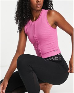 Розовая майка с завязкой Nike Yoga Dri FIT Nike training