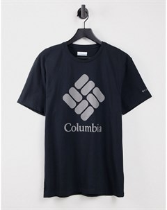 Черная футболка с логотипом Columbia