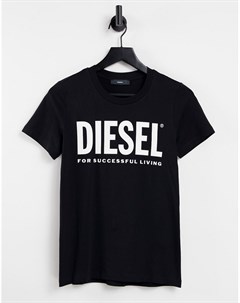 Черная футболка t sily wx Diesel