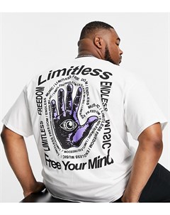 Белая футболка с принтом Limitless Free Mind HNR LDN Plus Honour