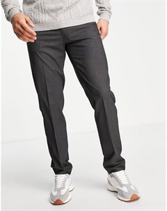 Темно серые строгие брюки узкого кроя Asos design