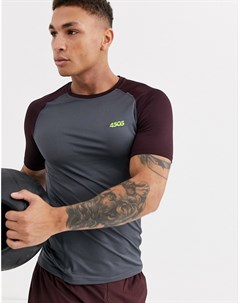 Обтягивающая спортивная футболка с контрастными рукавами реглан Asos 4505