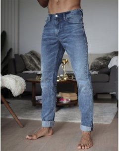 Синие джинсы узкого кроя Tom tailor