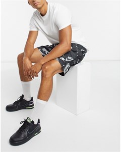Черные шорты со сплошным принтом логотипа Club Nike